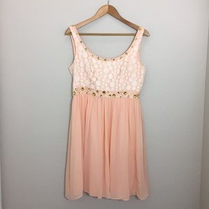 ANTONIO MELANI Sleeveless Dress with Lace Detail